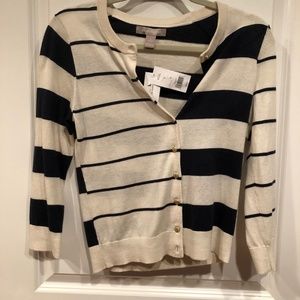 Banana republic SM cream and navy striped sweater
